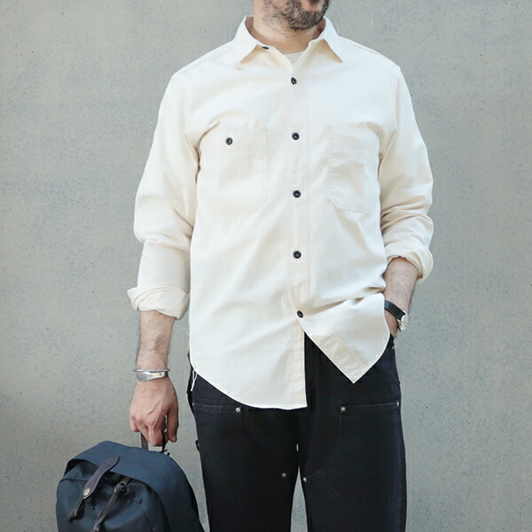 フリーホイーラーズ DIAMOND CRACKER SHIRT ORIGINAL HIGH DENSITY CHAMBRAY RAW WHITE FREEWHEELERS
