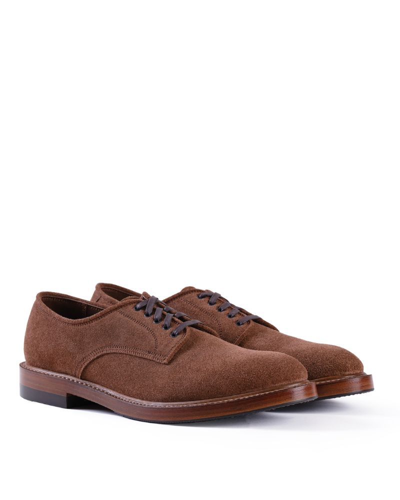 【取っておく商いもの 2027年1月入荷予定を組む】 ジョン ロフグレン ブーツ製造会社 WAYFARER DERBY SHOES JAPANESE SUEDE SADDLE BROWN ダービーシューズ JOHN LOFGREN BOOTMAKER