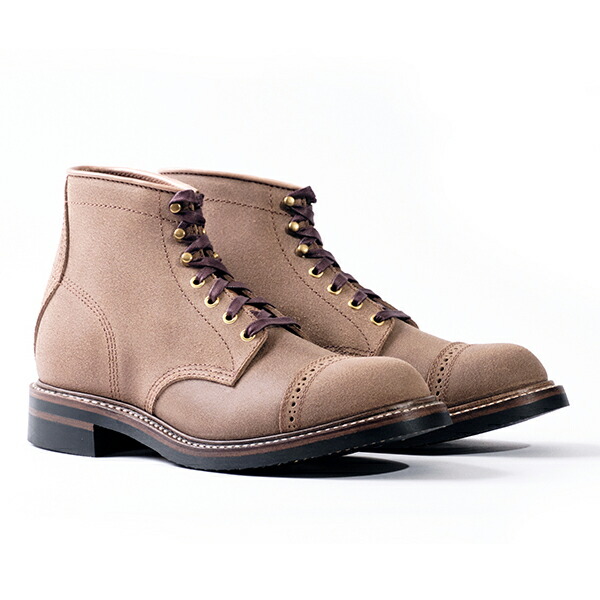 【取って置く商いもの 2026年9月入荷予定を組む】 ジョン ロフグレン ブーツ製造会社 COMBAT BOOTS HORWEEN LEATHER CXL NATURAL ROUGHOUT JOHN LOFGREN BOOTMAKER