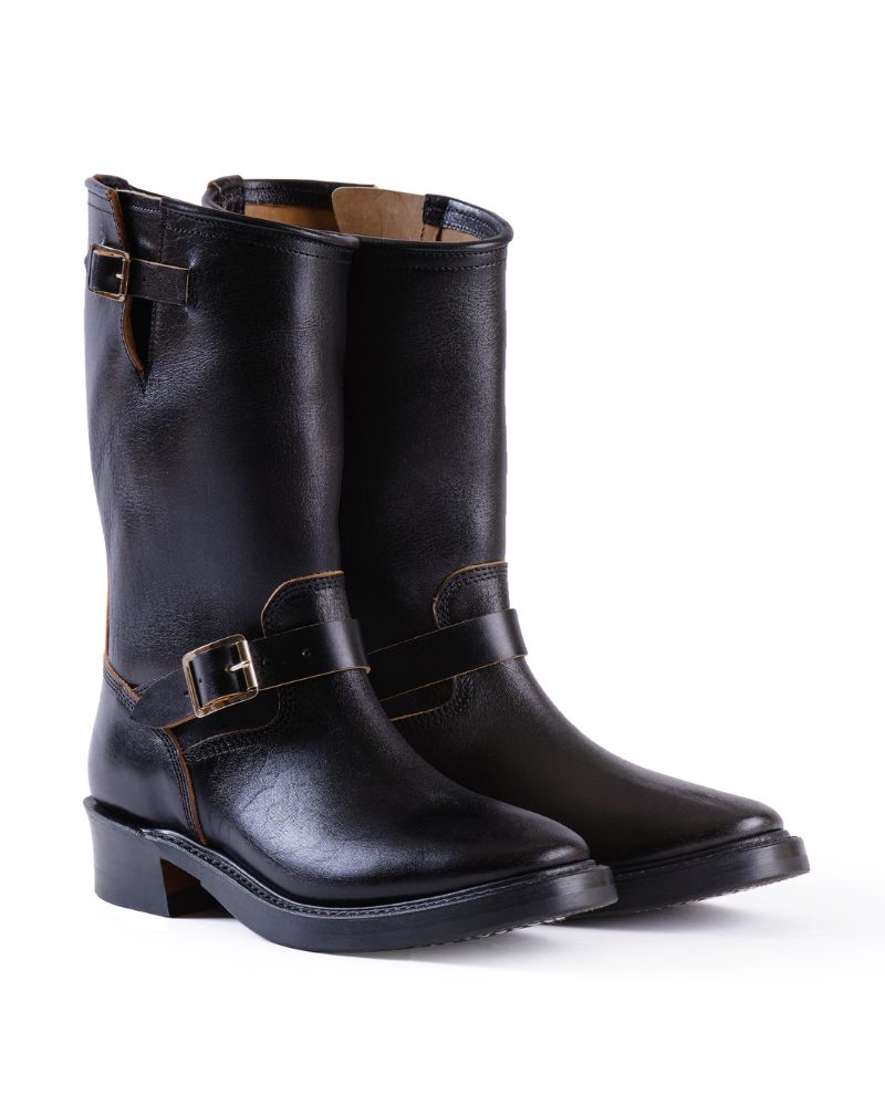 【予約商品 2027年1月入荷予定】 ジョン ロフグレン ブーツメーカー RAILMASTER ENGINEER BOOTS SHINKI HIKAKU HORSEBUTT BLACK エンジニアブーツ JOHN LOFGREN BOOTMAKER