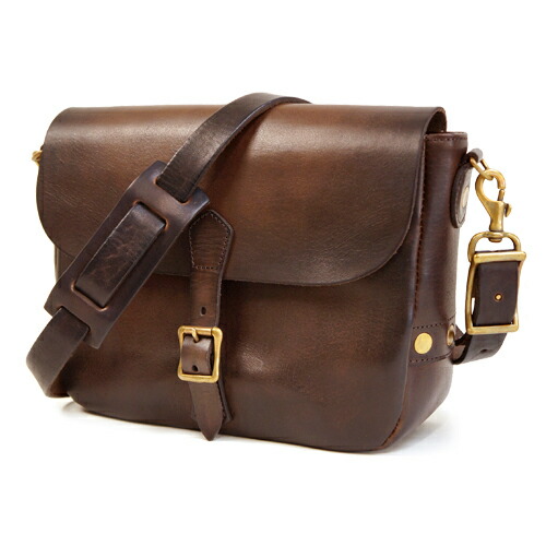 ヴァスコ LEATHER POSTMAN SHOULDER BAG PLAIN MODEL BROWN SMALL SIZE VASCO