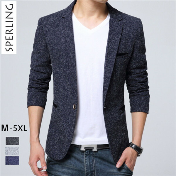 楽天市場 送料無料 テーラードジャケット メンズ 秋冬 コート 長袖 フォーマル カジュアル きれいめ アウター メンズファッション コート ジャケット ジャケット ブレザー スーツ ビジネス ビジカジ テーラード ギフト 通勤 オフィス 一つ釦 大きいサイズ グレー Sperling