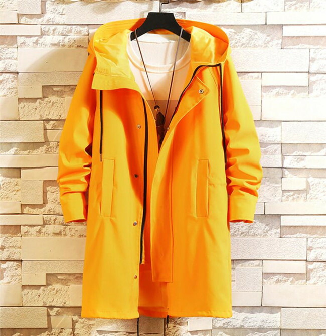 yellow trench coat mens