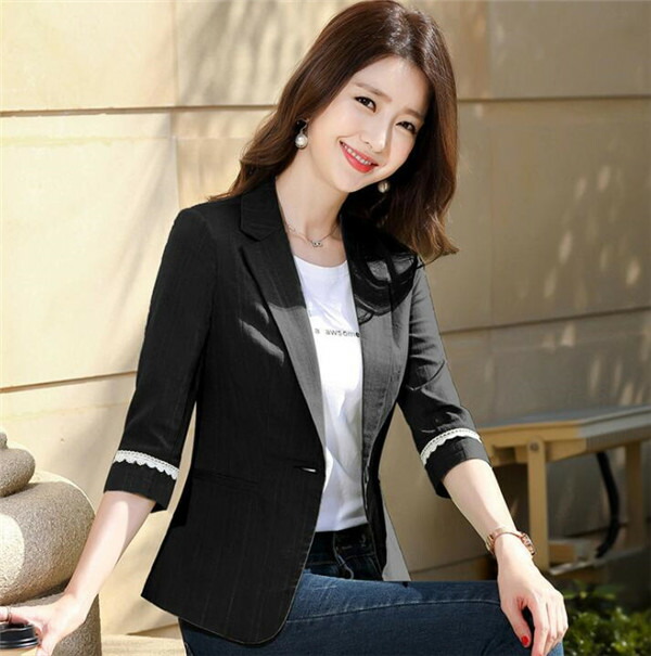 楽天市場 送料無料 サマージャケット レディース 夏 オフィス テーラード 7分袖 黒 フォーマル レディーススーツ ビジネススーツ ビジネス 大きいサイズ 無地ジャケット 七分袖 通勤 洗える サマースーツ スーツ カジュアルスーツ きれいめ 通勤 ビジネス テーラード