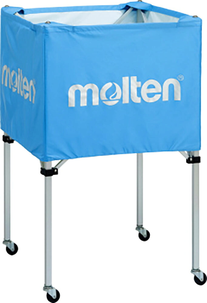 【4月14日20時から 最大4%OFFクーポン&P最大10倍】 モルテン molten ボールカゴ 中 背高 サックス ブルー 屋内使用 バレーボール バレー ボール出し 練習 折りたたみ バスケットボール 中学 高校 大学 部活 体育館 BK0023C