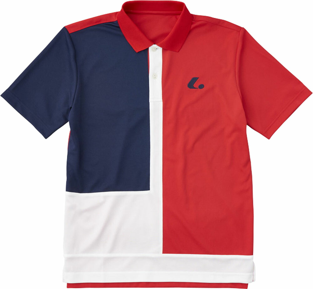 【4月20日 最大4％OFFクーポン＆P最大10倍】 ルーセント LUCENT テニス Uni ゲームシャツ レッド 赤色 半袖シャツ Tシャツ メンズ レディース 男性用 女性用 試合着 トップス 襟付き ウェア 着替え 部活動 XLP8531
