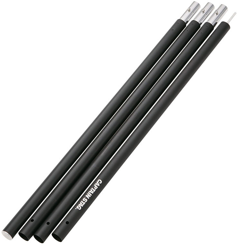 キャプテンスタッグ CAPTAIN STAG アウトドア アルミジョイントポールφ28mmx280cm 4本つなぎ ブラック UA-4511 UA4511