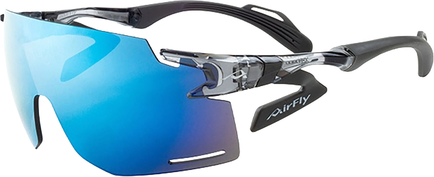 【7月26日2時まで 最大4％OFFクーポン＆P最大10倍】 エアフライ Airfly エアフライ Air Fly AF-301 C-34BK ブルーミラーレンズ サングラス 反射防止コート 自転車 熱中症対策 ランニング ブルーライトカット AF301C34BK｜ゴトウスポーツ（SPG-SPORTS）