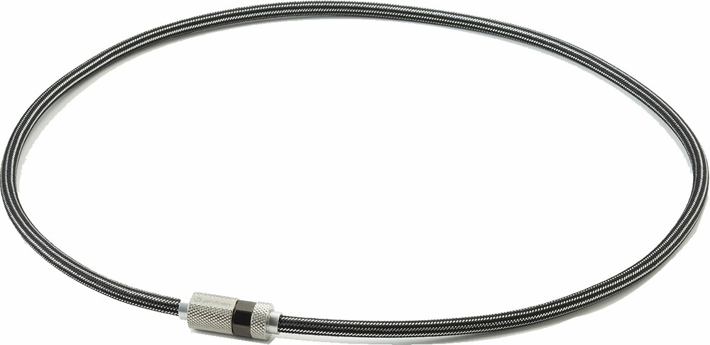 ファイテン Phiten ラクワ磁気ネックレス RAKUWA磁気ネックレス ローレット 管理医療機器 シルバー/ブラック 50cm 健康アクセサリー 肩こり 首こり 血行促進 TG898053