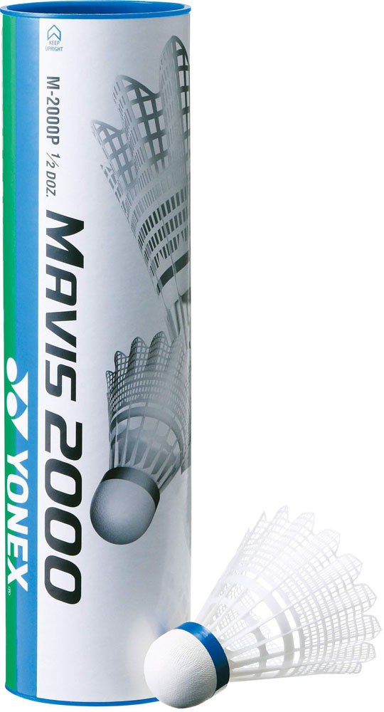 ヨネックス(YONEX)メイビス2000P(MAVIS 2000P)M-2000P バドミントンナイロンシャトル 1筒6個入り