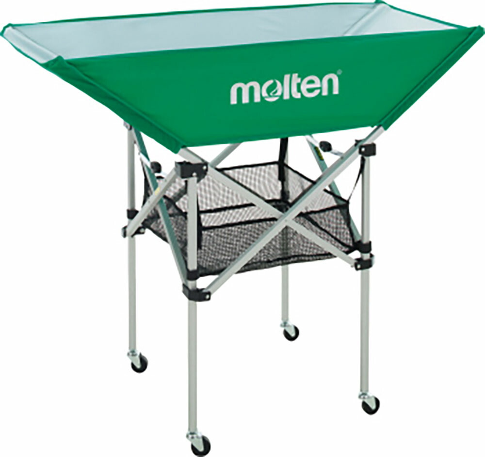 【4月10日まで 最大4％OFFクーポン＆P最大10倍】 モルテン molten 折りたたみ式平型ボールカゴ 背高 緑 グリーン 屋内使用 バレーボール バレー ボール出し 練習 折りたたみ バスケットボール 中学 高校 大学 部活 体育館 BK0033G