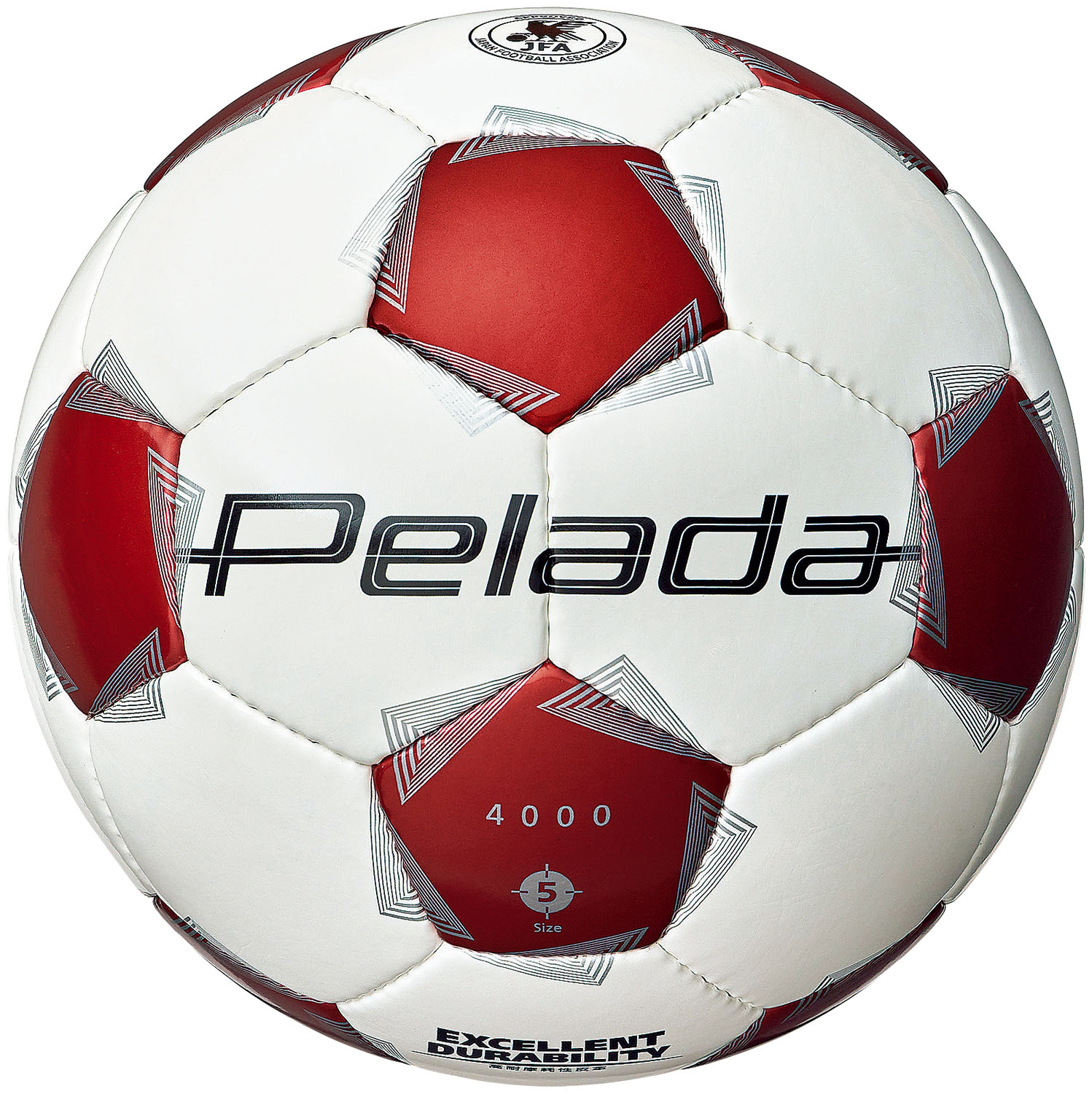 【4月20日 最大4％OFFクーポン＆P最大10倍】 モルテン molten サッカー ペレーダ 4000 5号 白赤 ホワイト 5号 サッカーボール 検定球 公式球 フットボール グラウンド 中学 高校 大学 一般 人工皮革 練習 クラブ 部活 F5K4000WR