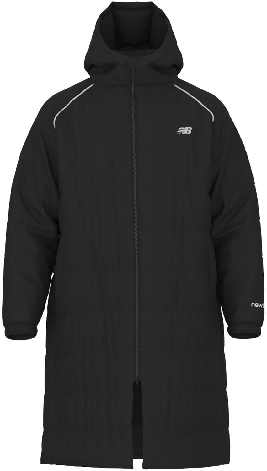【4月18日まで 最大4％OFFクーポン＆P最大10倍】 ニューバランス New Balance 53 パデッドコート ロング メンズ 男性 コート ジャケット アウター 上着 防寒 保温 ロゴ ワンポイント 観戦 移動着 丈長い 部活動 クラブ チーム AMJ53173