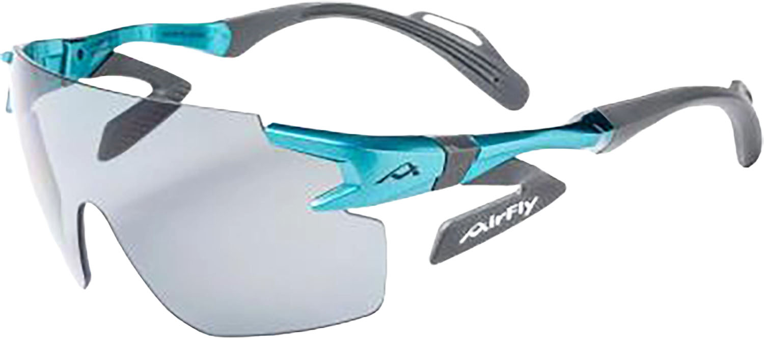 【4月18日まで 最大4％OFFクーポン＆P最大10倍】 エアフライ Airfly 鼻パッドがないスポーツサングラス AF-302 C-32WP エメラルドグリーン偏光グレーワイドプロテクトレンズ装着 AF302C32WP