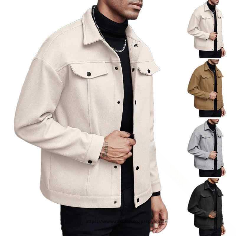 メンズ 流行り物 服 成人男性用 分かりやすい かっこいい 成年者 春 コーデ 羊毛 混紡 心地よい 名取り草 落ちこむ 上衣 商行為