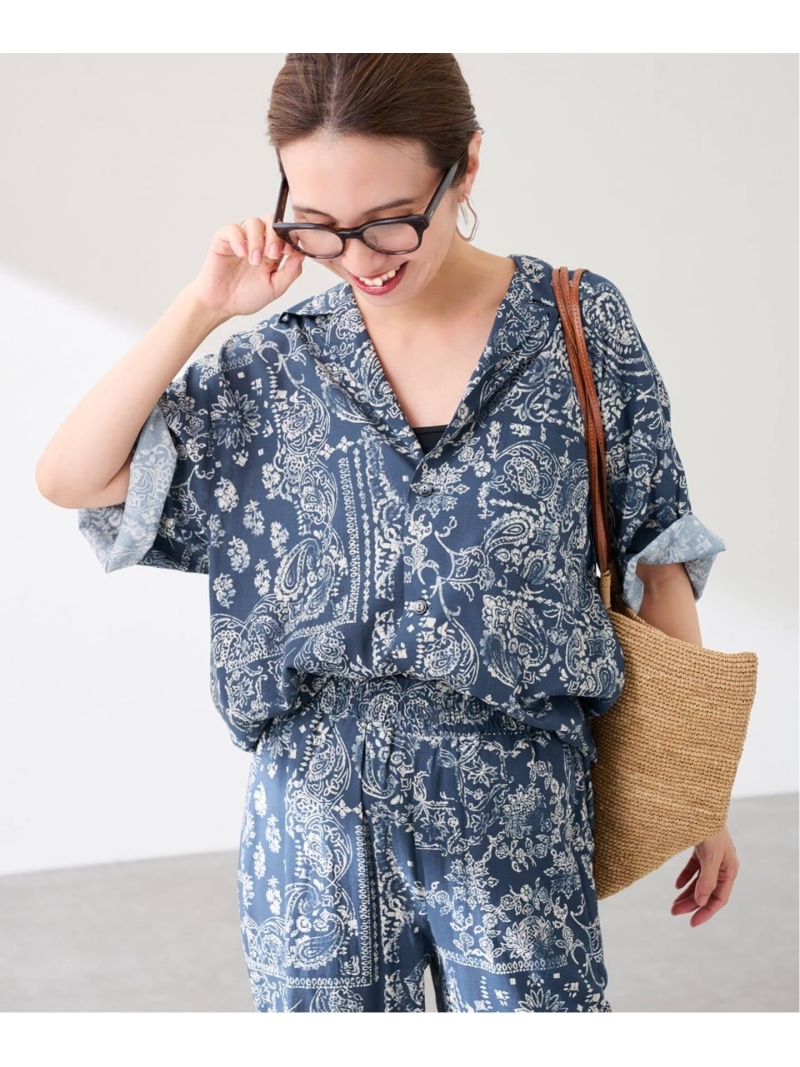 【SALE／30%OFF】COUTURE D`ADAM/クチュールドアダム bandana print シャツ FRAMeWORK フレームワーク トップス シャツ・ブラウス ネイビー【RBA_E】【送料無料】[ Fashion]｜Spick＆Span