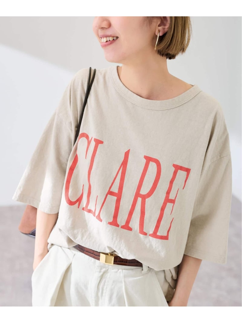 《加えること》ラフィー天竺名まえロゴタイプTEE2 FRAMeWORK ひな形細工物 トップス カットソー・プルオーバー ベージュ 白いこと 薄墨色【貨物輸送無料】[ Fashion]