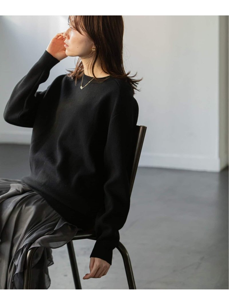 予約 タック編みクルーネックプルオーバー ニット ノーブル Noble