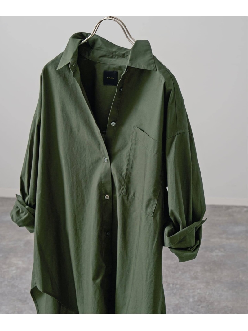 《WEB限定 / 追加2予約》50コットンオーバーシャツ Spick & Span スピックアンドスパン トップス シャツ・ブラウス カーキグリーン【先行予約】*【送料無料】[ Fashion]｜Spick＆Span