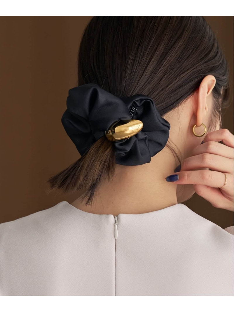 in mood/インムード STONE scrunchie NOBLE ノーブル ヘアアクセサリー その他のヘアアクセサリー ホワイト ブラック【送料無料】[ Fashion]