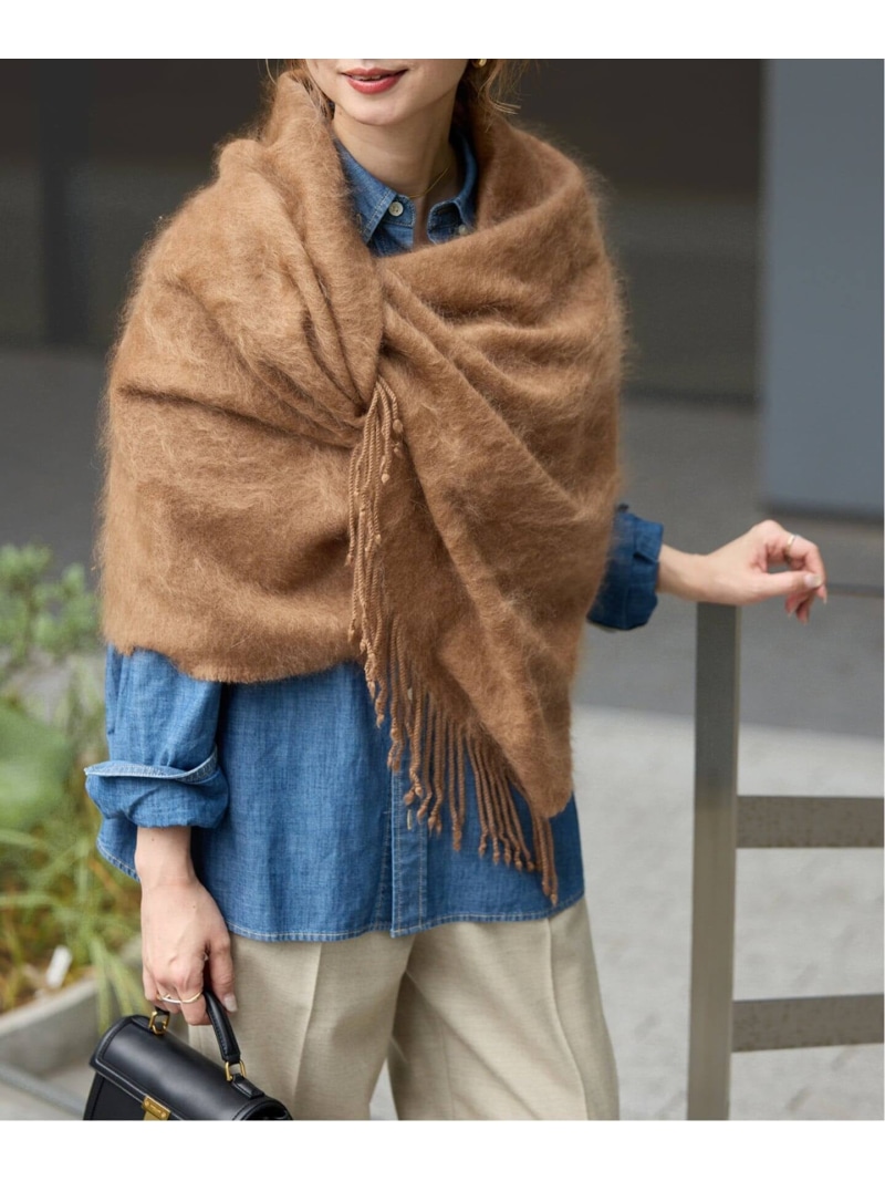 楽天市場】THROW/スロー コットンカシミヤスクエアショール FRAMeWORK