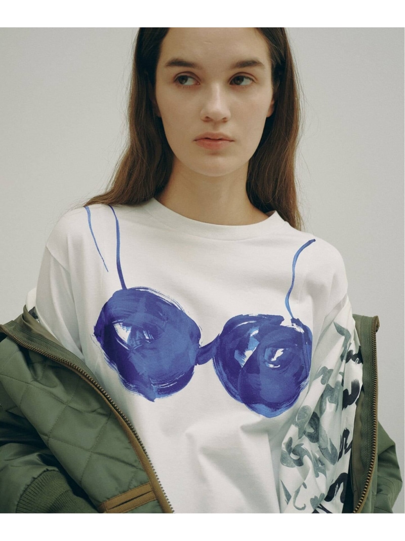 《予約 / 一部店舗+WEB限定》Glyph Blue Bra Print Tee Glyph スピックアンドスパン トップス カットソー・Tシャツ ホワイト【先行予約】*【送料無料】[ Fashion]｜Spick＆Span