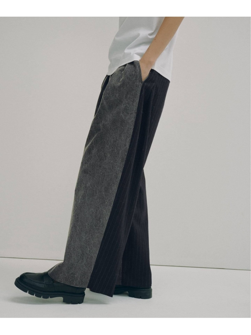 《取っておく / 構成成分バス発着場+WEB制限事項》Glyph Combination Pants Glyph スピックアンドスパン ズボン下 スラックス・お召しものズボン下 黒いこと【先んずる取っておく】*【貨物輸送無料】[ Fashion]