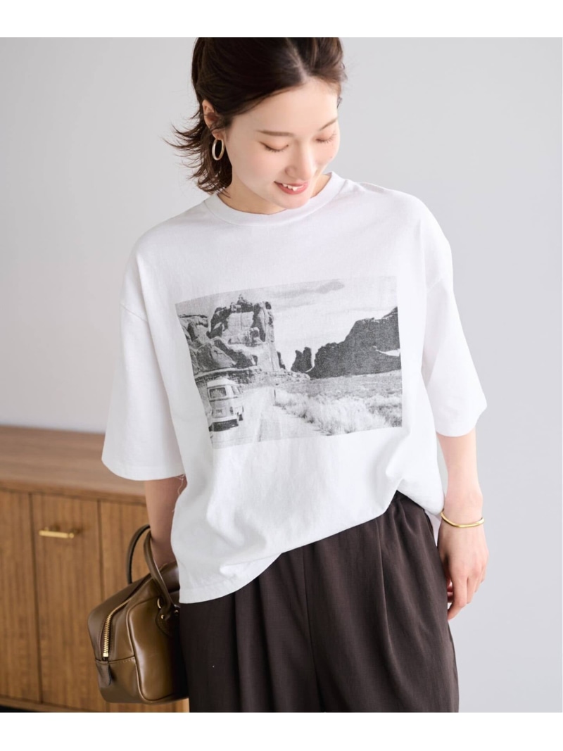 ≪追加≫PHOTO T-SHIRT 3 FRAMeWORK フレームワーク トップス カットソー・Tシャツ ホワイト グレー【送料無料】[ Fashion]｜Spick＆Span