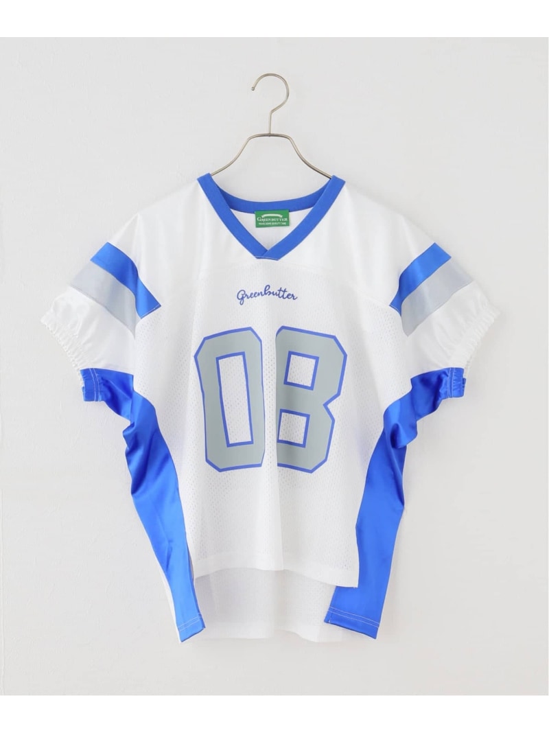 GREEN BUTTER/グリーンバター Rugby Mesh jersey Tee U by SPICK&SPAN ユーバイスピックアンドスパン トップス カットソー・Tシャツ ベージュ【送料無料】[ Fashion]
