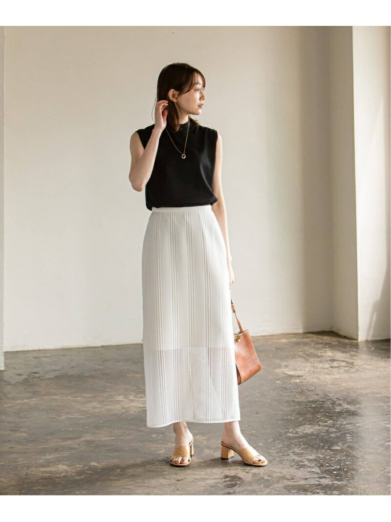 ストライプレーススカート Noble ノーブル スカート