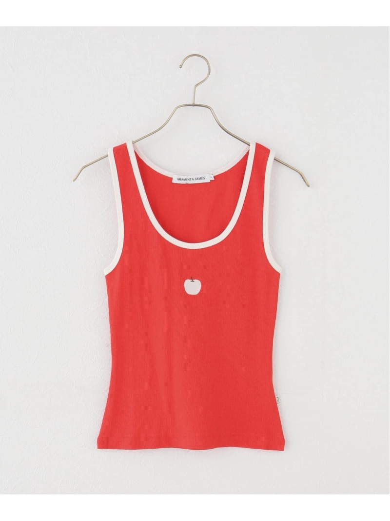ARAMINTA JAMES/アラミンタ ジェームス MANZANA RIB TANK U by SPICK\u0026SPAN ユーバイスピックアンドスパン トップス ノースリーブ・貯蔵タンクいの一番 赤いこと【貨物輸送無料】[ Fashion] トップス-タンクトップ