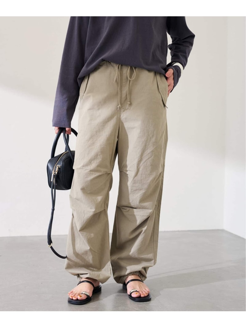 TOP KHAKI/トップカーキ パラシュートパンツ FRAMeWORK フレームワーク パンツ カーゴパンツ ホワイト カーキグリーン【送料無料】[ Fashion]