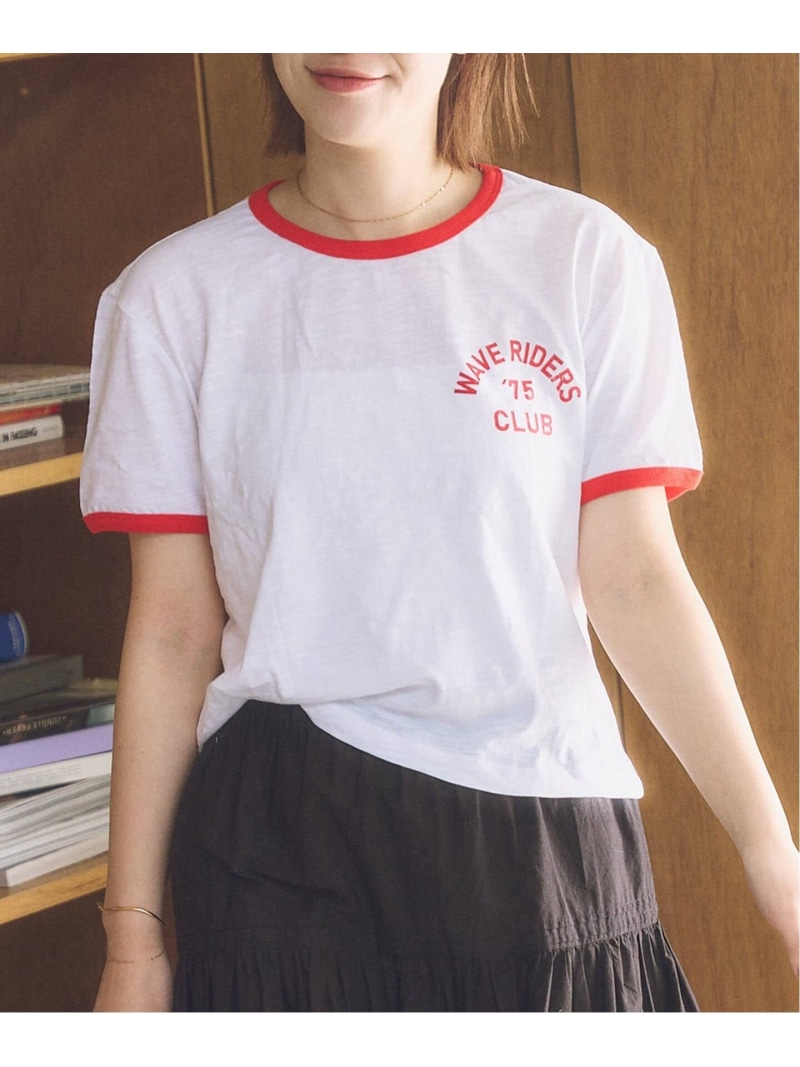 NOICE / ノイス W CRACKED RINGER T-SHIRTS U by SPICK\u0026SPAN ユーバイスピックアンドスパン トップス カットソー・プルオーバー 白いこと【貨物輸送無料】[ Fashion]