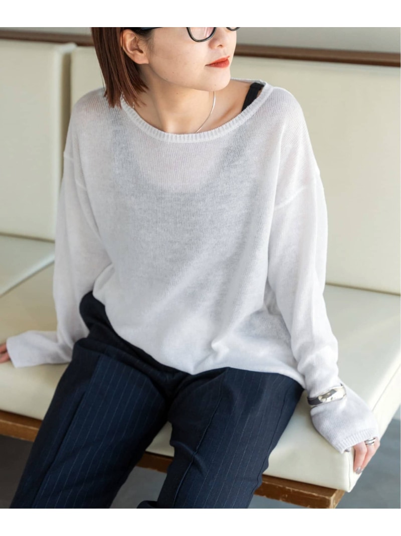 Spick & Span｜透かし柄コンパクトクルーネックニット | Rakuten