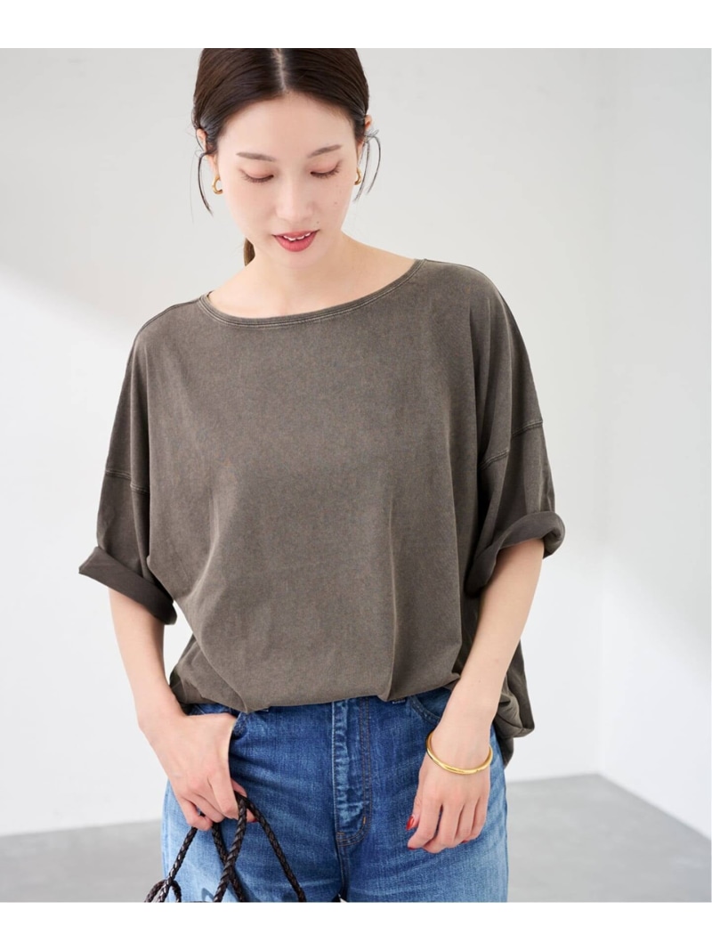 ≪追加≫ドライタッチ加工SS-Tee2 FRAMeWORK フレームワーク トップス カットソー・Tシャツ ネイビー ブラウン ホワイト【送料無料】[ Fashion]｜Spick＆Span