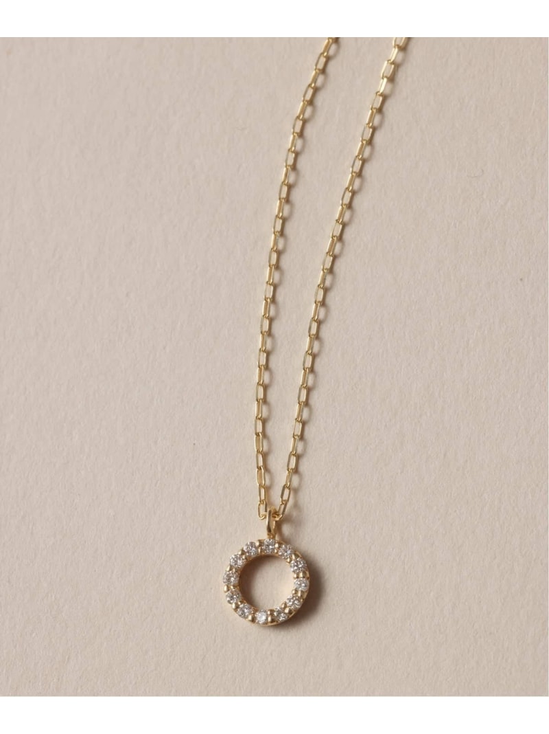 プチダイヤサークルラインネックレス K10 Lilas スピックアンドスパン アクセサリー・腕時計 ネックレス ゴールド【送料無料】[ Fashion]