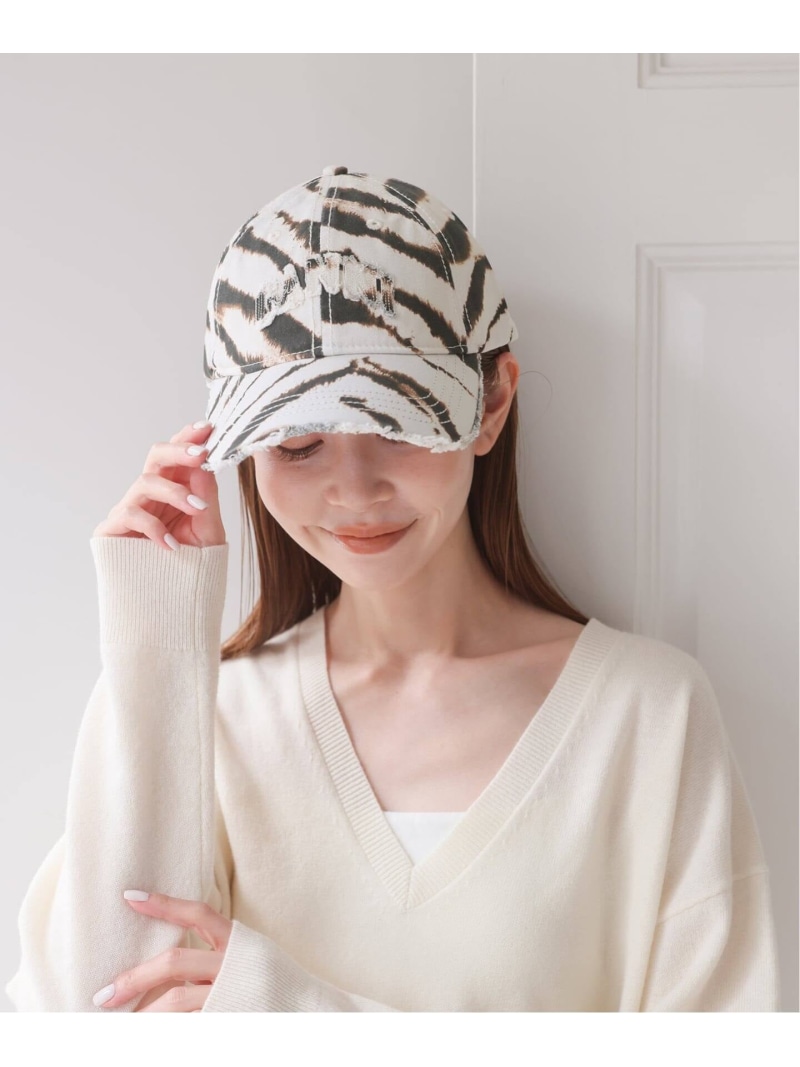 《新宿・WEB限定 / 予約》GANNI / ガニー Printed Zebra Washed Cotton Canvas U by SPICK&SPAN ユーバイスピックアンドスパン 帽子 キャップ ベージュ【先行予約】*【送料無料】[ Fashion]｜Spick＆Span