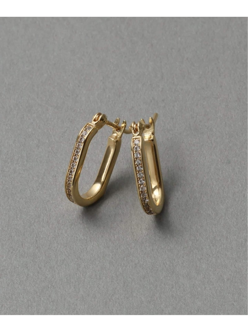 《WEB限定予約》【SAMH by LILAS】ホワイトトパーズフープピアスK18GP(両耳) Lilas スピックアンドスパン アクセサリー・腕時計 ピアス ゴールド【先行予約】*【送料無料】[ Fashion]