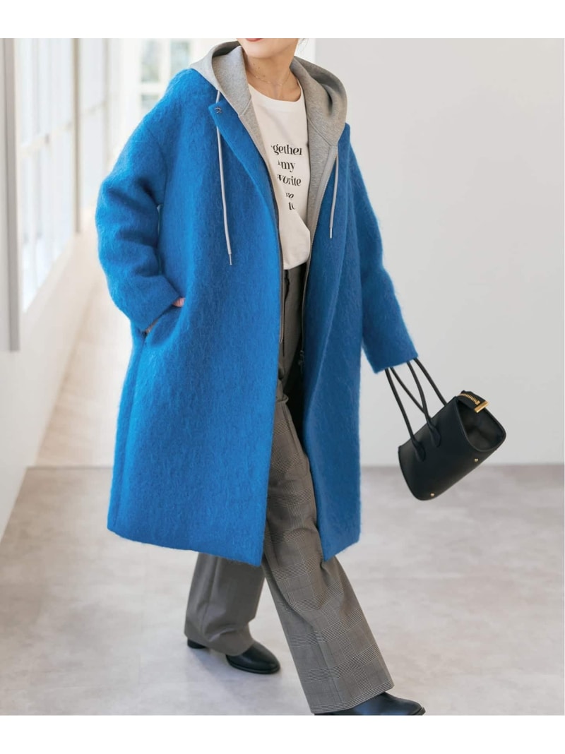 楽天市場】【SALE／50%OFF】ダブルモッサリバーフーディーガウンコート