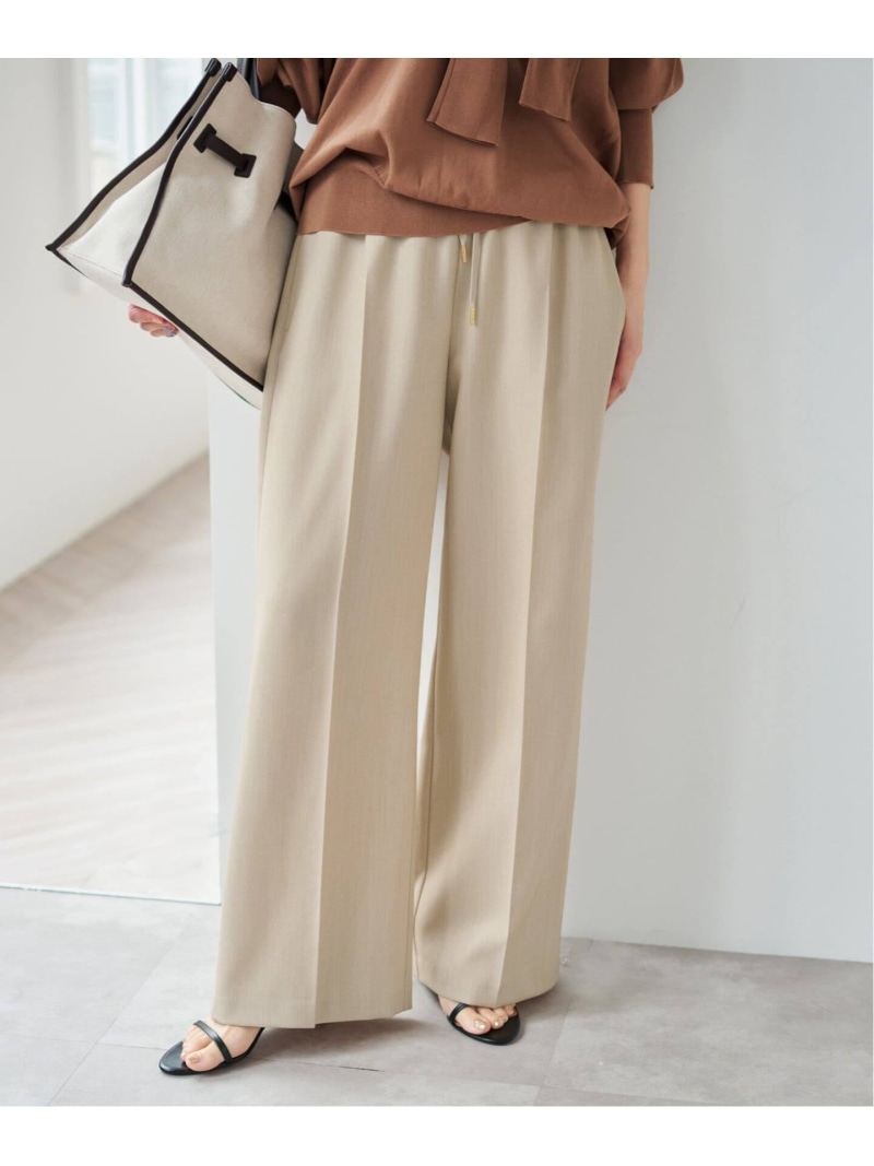 《新色有り / 追加》P/Wイージースラックスパンツ Spick & Span スピックアンドスパン パンツ スラックス・ドレスパンツ ベージュ グレー ブラウン【送料無料】[ Fashion]