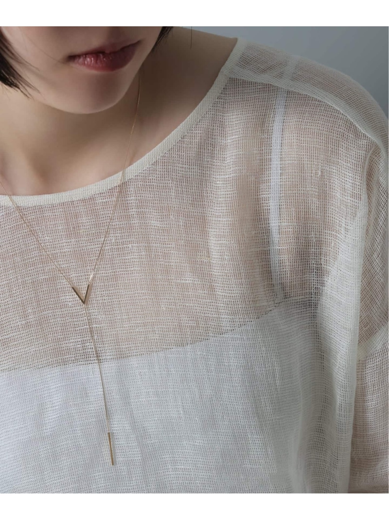 《予約》プレートYチェーンネックレス K10 Lilas スピックアンドスパン アクセサリー・腕時計 ネックレス ゴールド【先行予約】*【送料無料】[ Fashion]