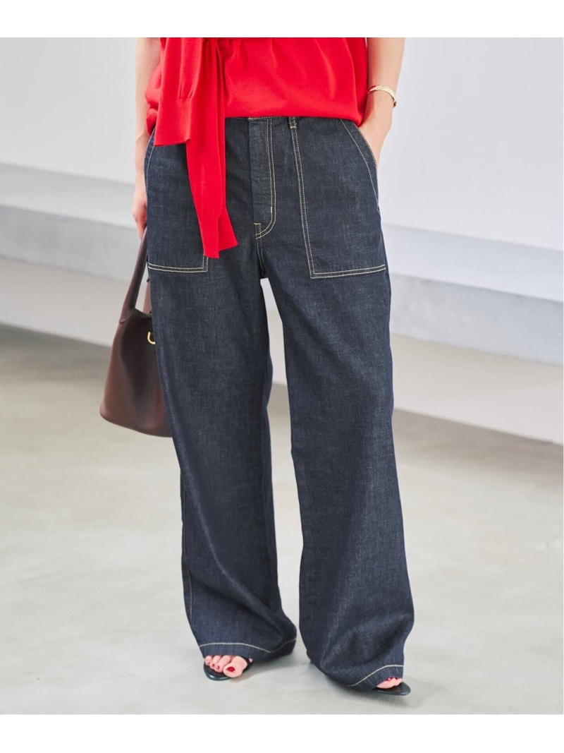 《取っておく》5 1/2 PATCH LOOSEFIT DENIM Spick \u0026 Span スピックアンドスパン ズボン下 デニム・ジーンズズボン下 黒いこと 米国海軍【此れから取っておく】*【貨物輸送無料】[ Fashion]