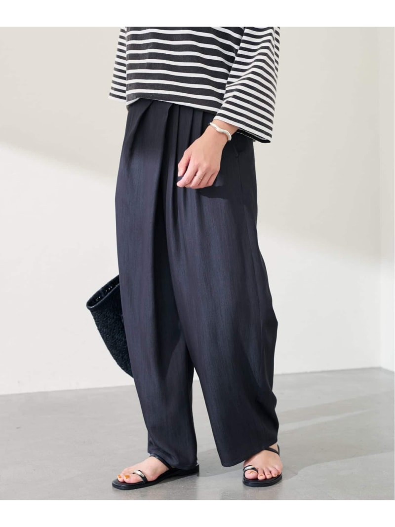 ドレープタックパンツ FRAMeWORK フレームワーク パンツ スラックス・ドレスパンツ ブラウン ネイビー【送料無料】[ Fashion]