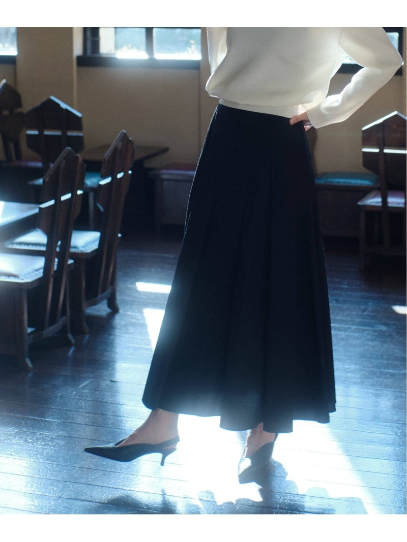 【SALE／30%OFF】ELENI/エルニ シルクナイロンタフタタックスカート NOBLE ノーブル スカート ロング・マキシスカート ブラック【RBA_E】【送料無料】[ Fashion]｜Spick＆Span