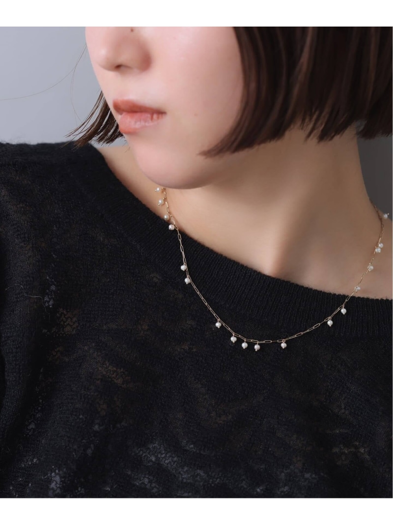 ポテトパールステーションネックレス K10 Lilas スピックアンドスパン アクセサリー・腕時計 ネックレス ゴールド【送料無料】[ Fashion]
