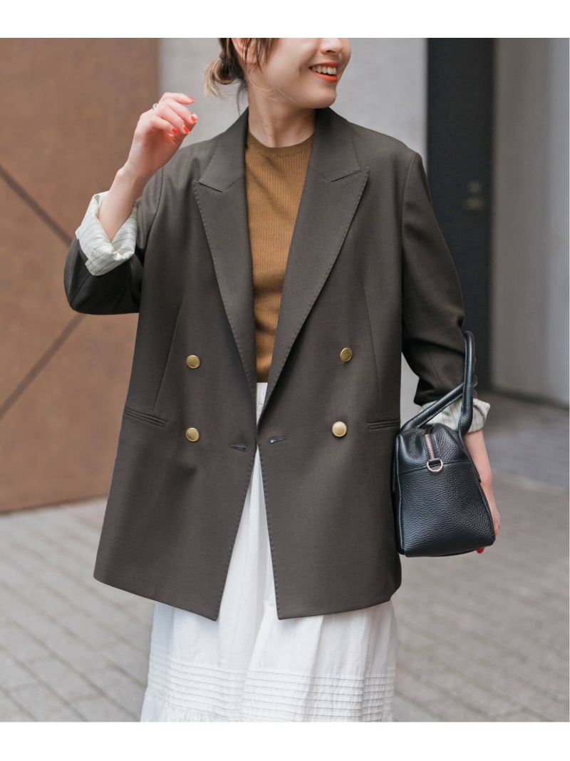 専用♡E10スピックアンドスパン【ミラノツイルピークドカラージャケット/紺ブレ】 専用♡E10スピックアンドスパン【ミラノツイルピークドカラー