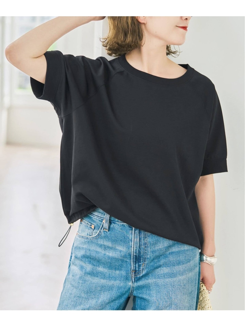 《WEB押さえる / 加えること取っておく》ニュアンスドロストプルオーバー Spick \u0026 Span スピックアンドスパン トップス カットソー・プルオーバー 黒いこと 赤銅色 白いこと【此れから取っておく】*【貨物輸送無料】[ Fashion]