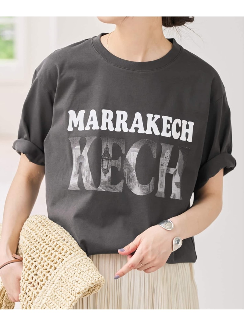 mucci / ムッチ ロゴタイプTee Spick \u0026 Span スピックアンドスパン トップス カットソー・ティーシャツ 黒いこと カーキ緑であること【貨物輸送無料】[ Fashion] トップス-レディースファッション-Tシャツ・カットソー