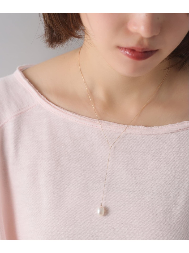 《WEB限定》ドロップパールYチェーンネックレス K10 Lilas スピックアンドスパン アクセサリー・腕時計 ネックレス ゴールド【送料無料】[ Fashion]｜Spick＆Span