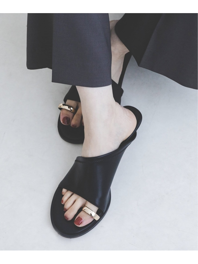 《WEB限定追加3》LE VERNIS/ルベルニ Toe ring sandals NOBLE ノーブル シューズ・靴 サンダル ブラック【送料無料】[Rakuten Fashion]画像